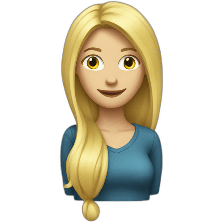 blond woman hanging emoji