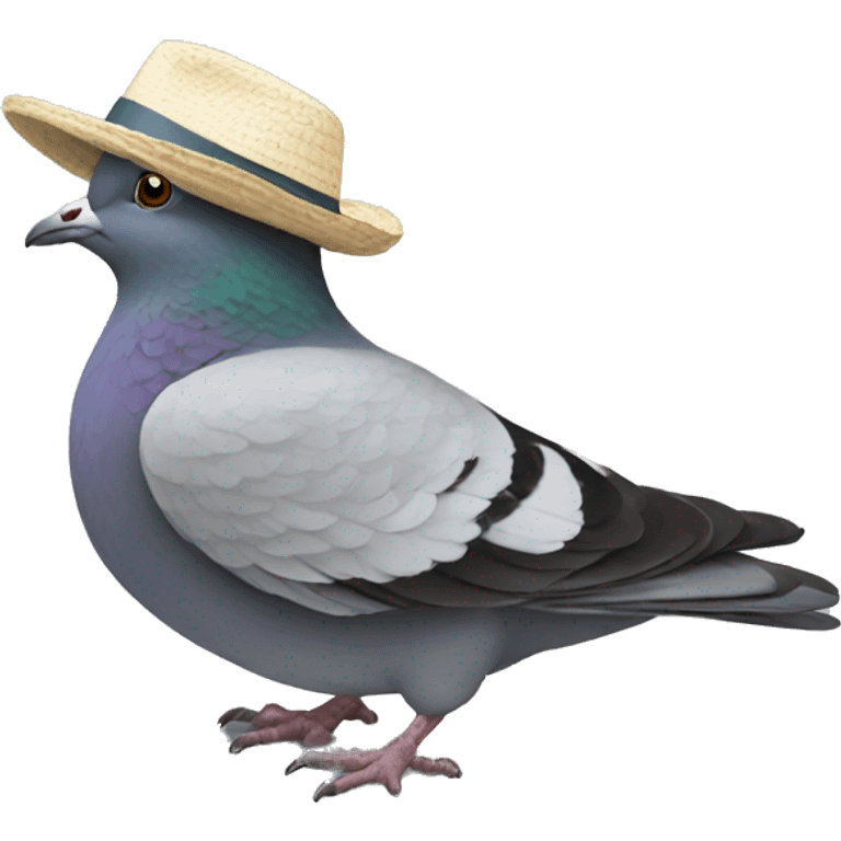 pigeon with hat emoji