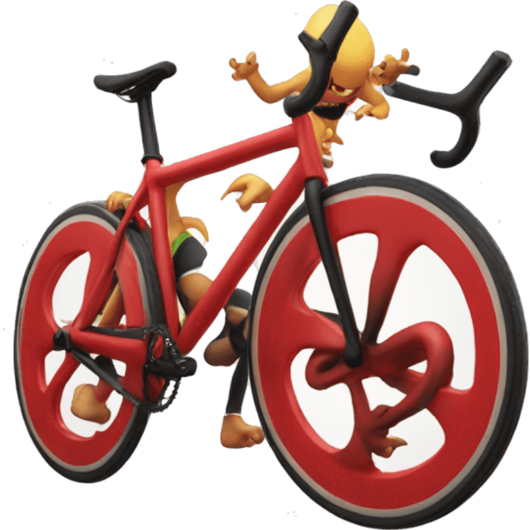 demon on red fixed gear bicycle emoji