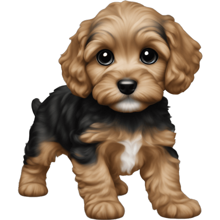 Cavapoo puppy black emoji