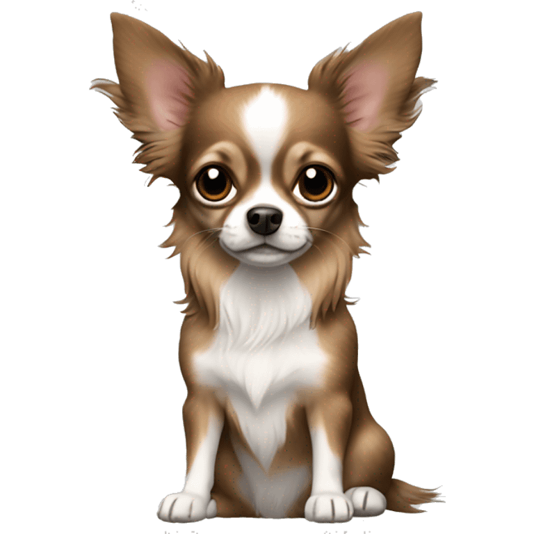 -longhair-chihuahua- with Brown Merle coat emoji