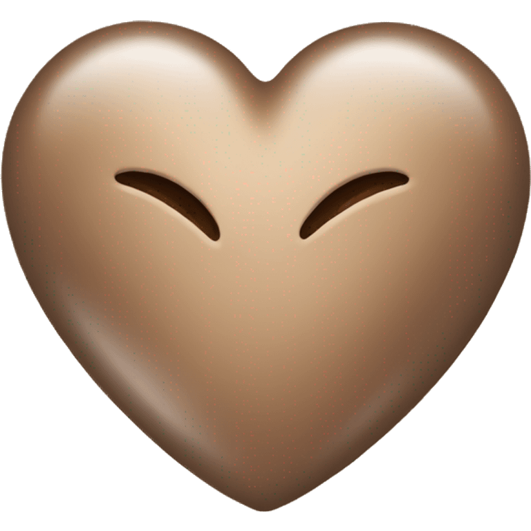 Brown chrome heart emoji  emoji