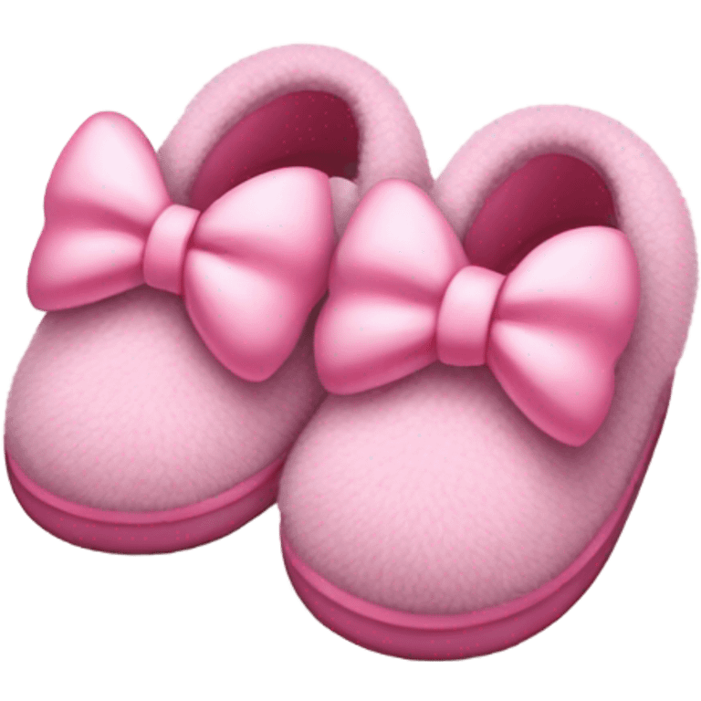 Pink bow slippers  emoji