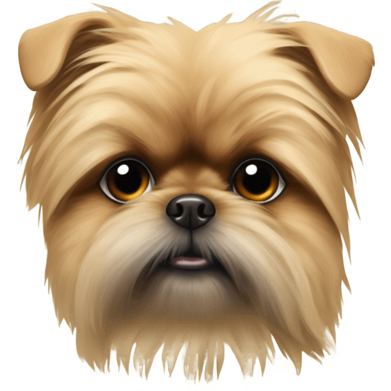 Brussels Griffon cross-bred with Pomeranian, only beige, ugly emoji