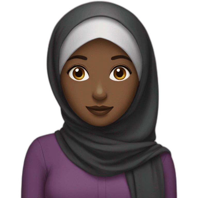 Black hijabi girl  emoji