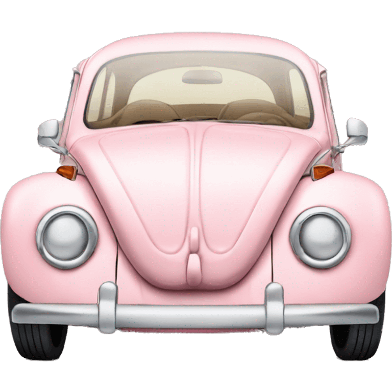 light pink vintage beetle car emoji