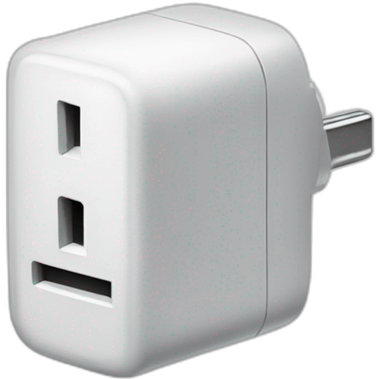 Side view electrical plug with bolt emoji