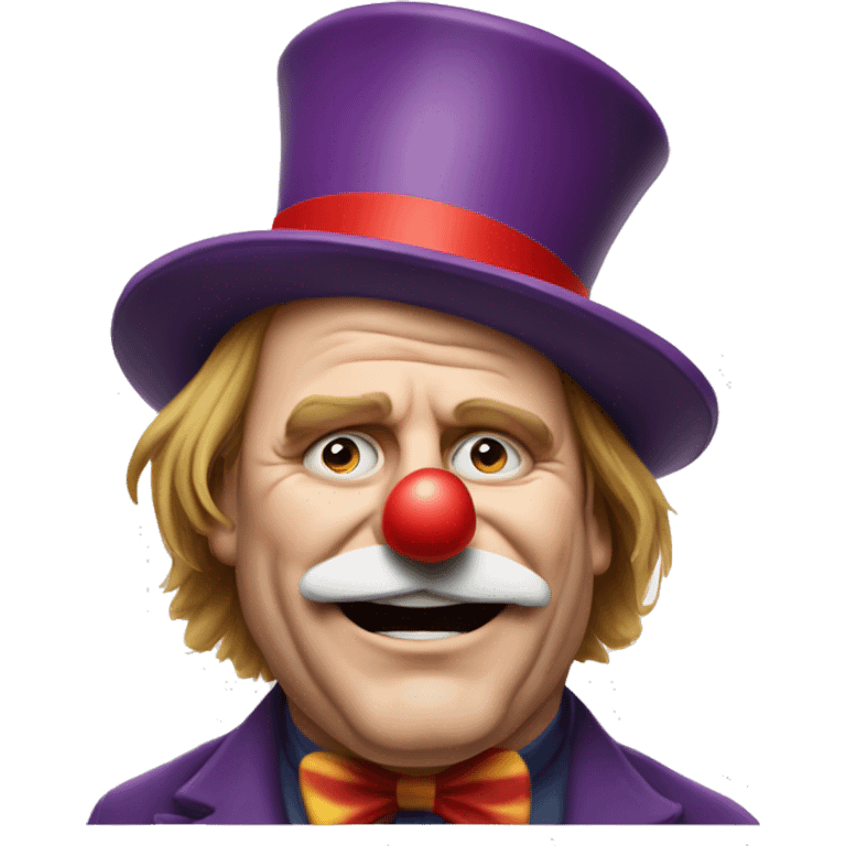 gerard  depardieu en clown emoji