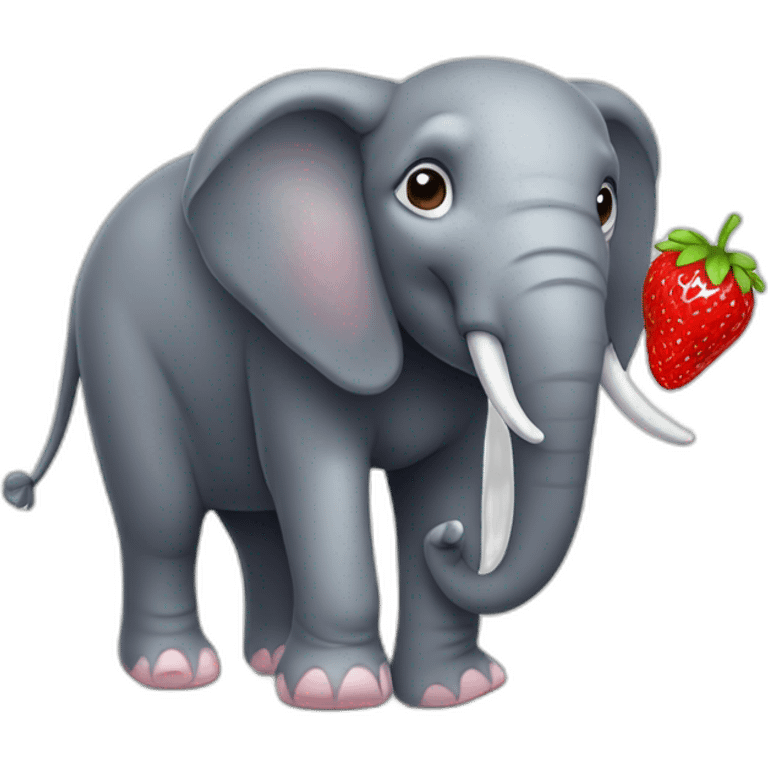 Élephant fraise emoji