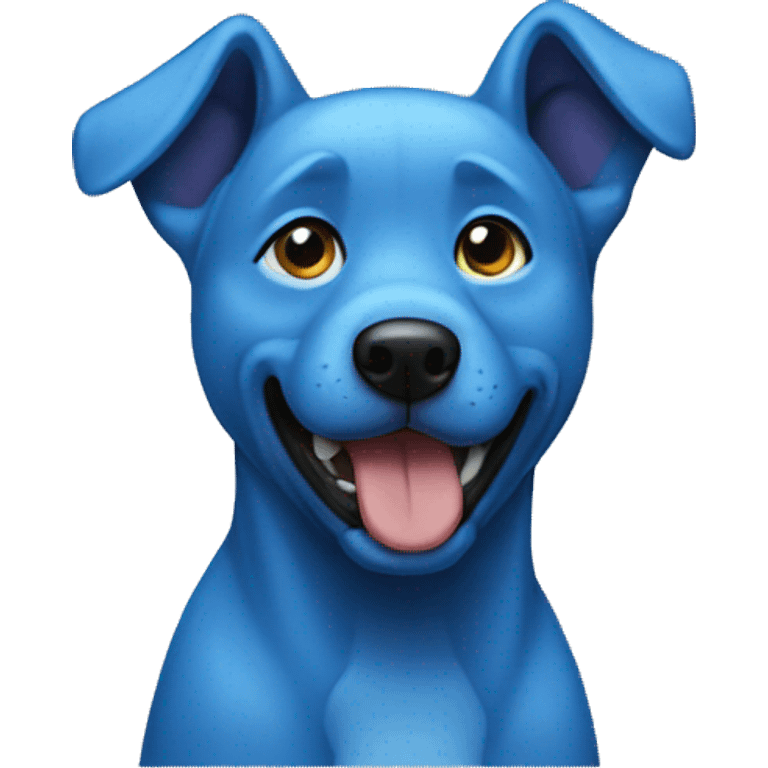 a blue dog emoji