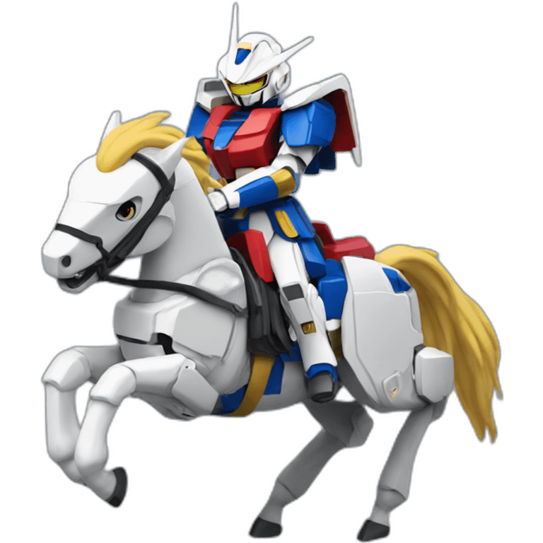 Gundam riding a horse emoji