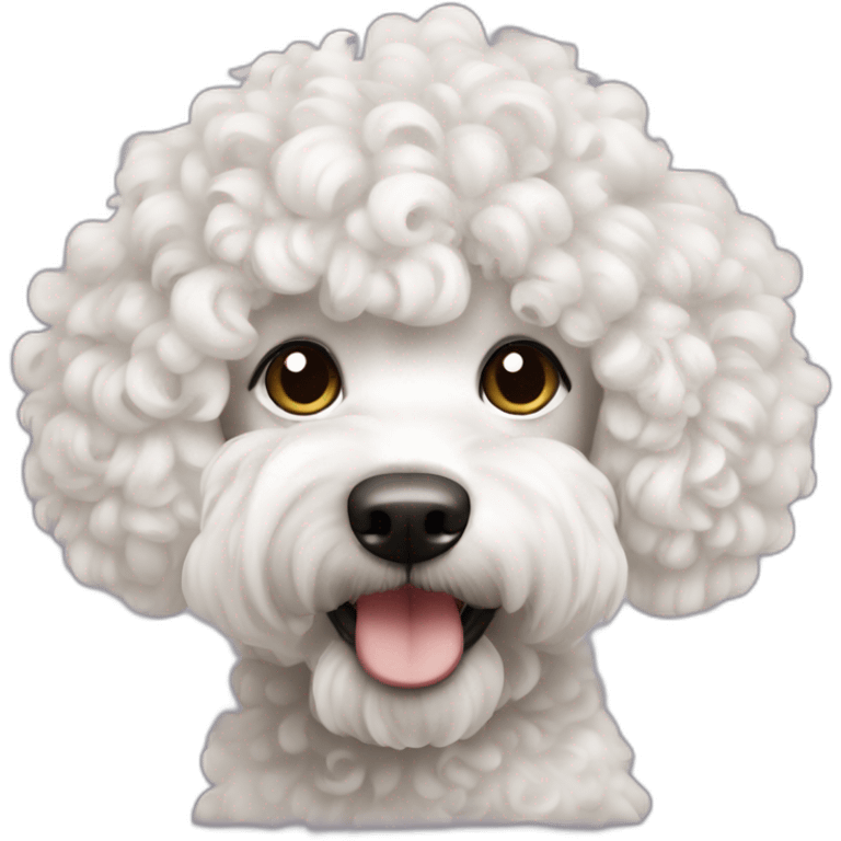 caniche blanco curly emoji