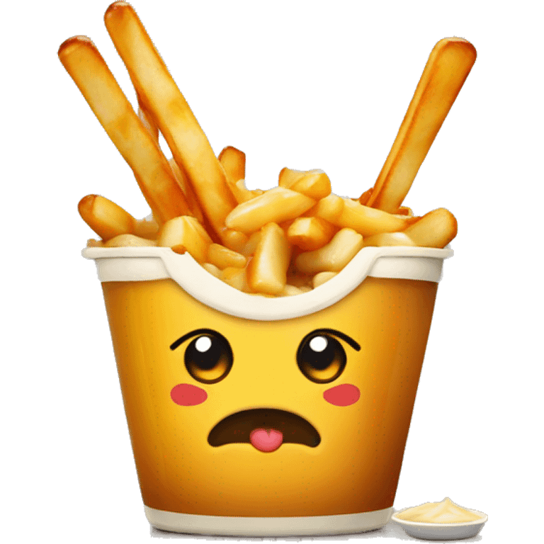 Poutine qui mange de la poutine emoji