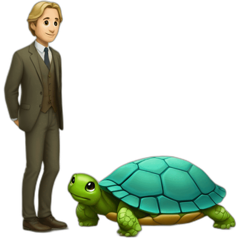 Éric zemour sur le dos d'une tortue emoji