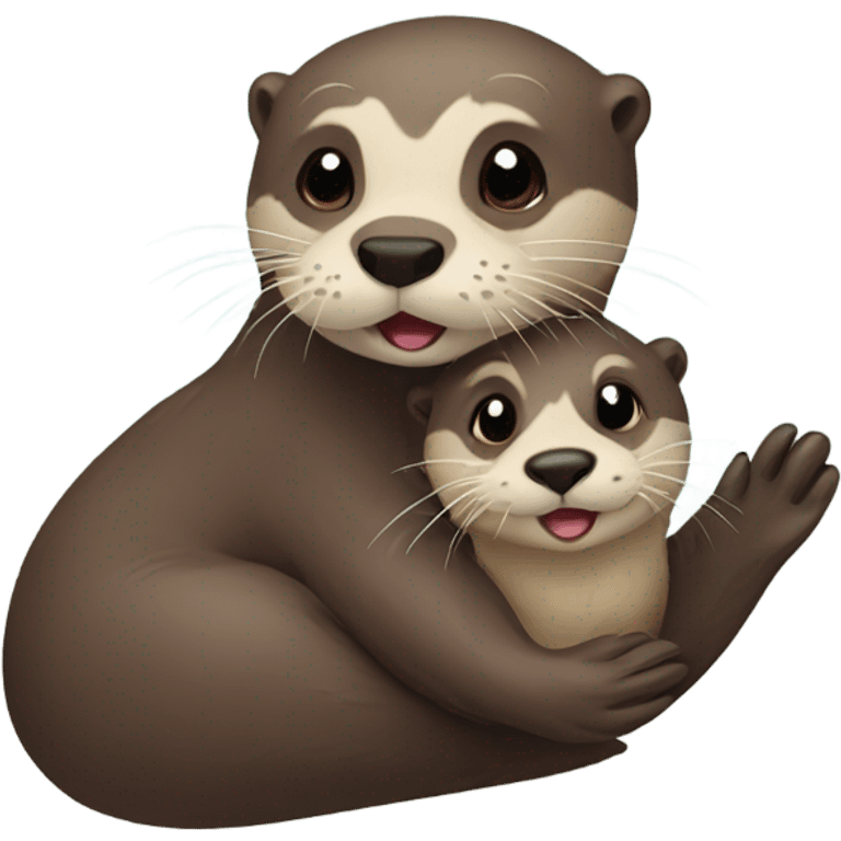 otter with a baby otter emoji