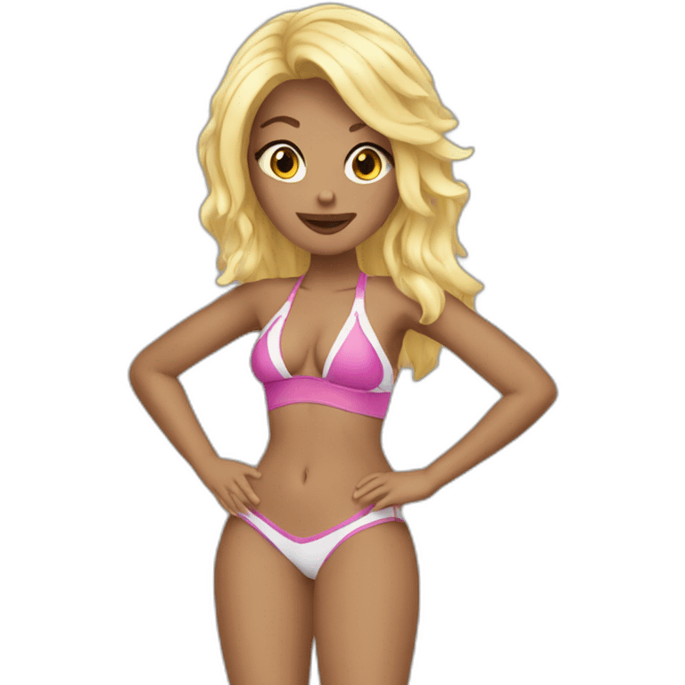 sexy blonde in swimsuit emoji