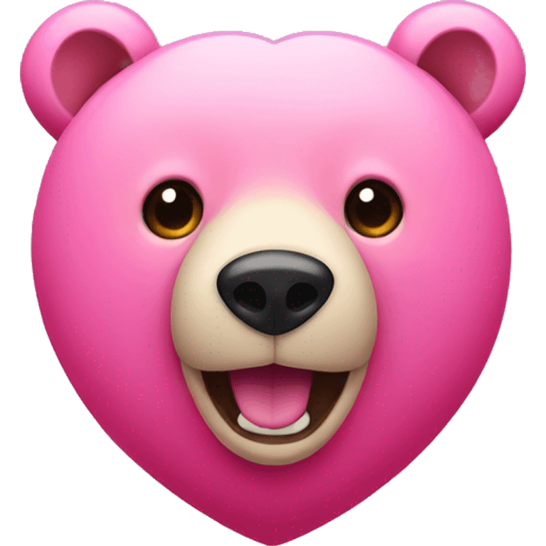 Bear with a pink heart  emoji