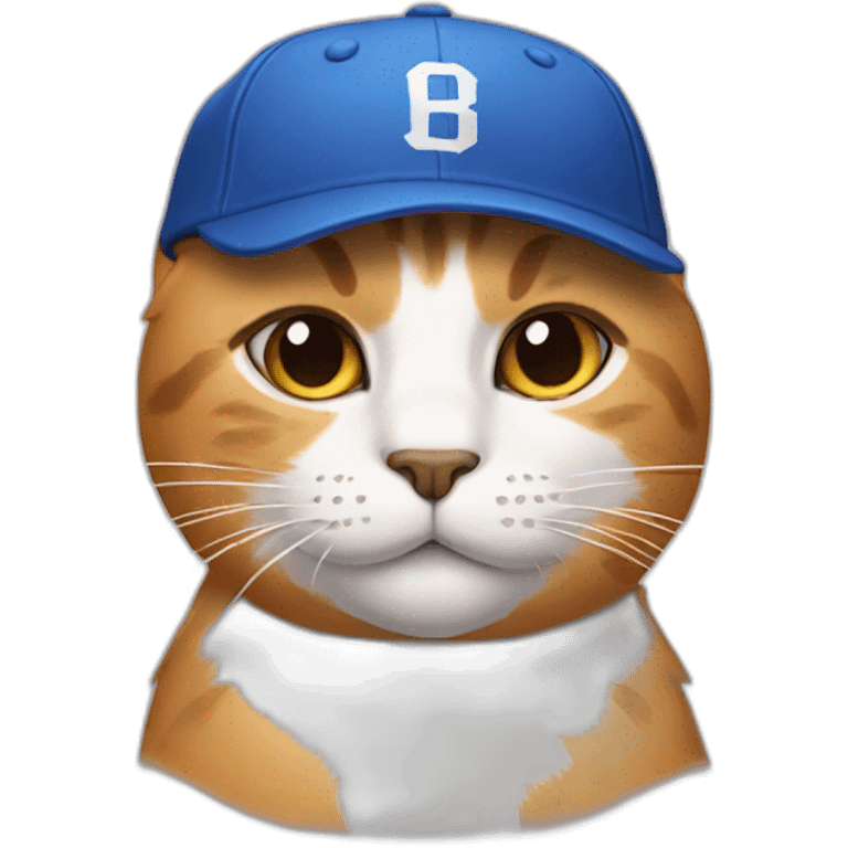 Cat with a baseball cap emoji