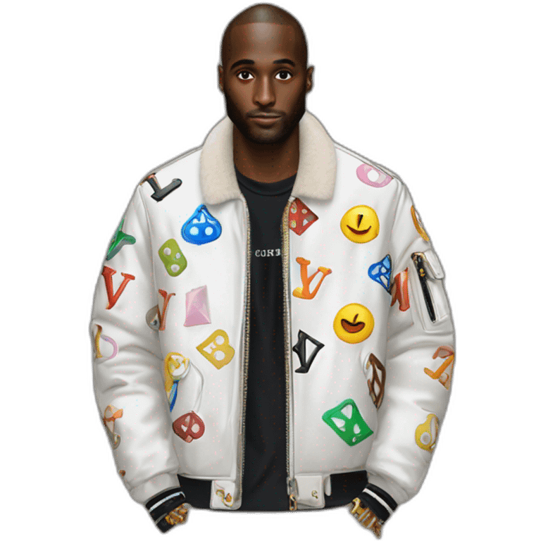 Virgil Abloh with louis Vuitton jacket emoji