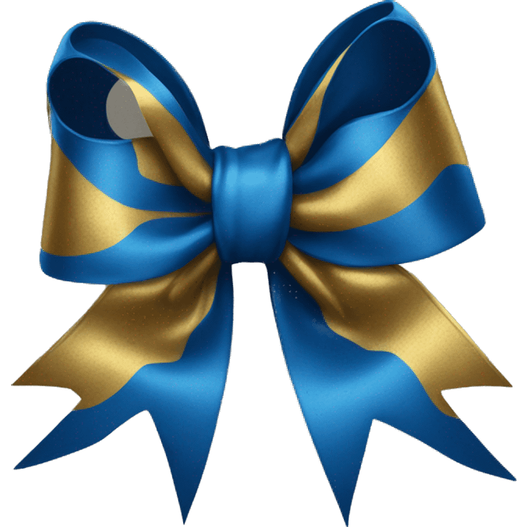 blue and gold bow emoji