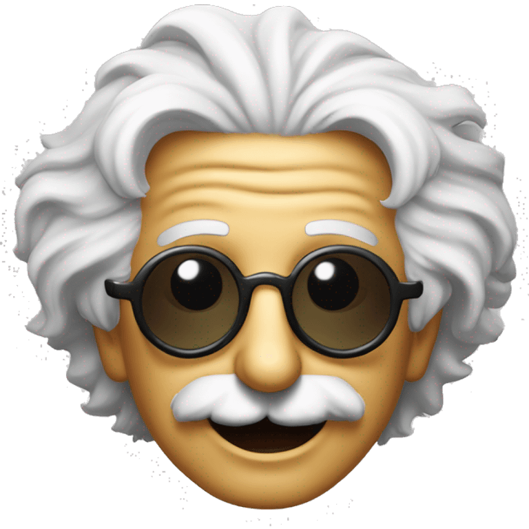 albert einstein dark sun glasses smiling emoji