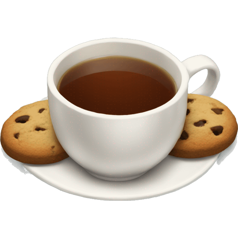 Mug Tea with cookies nearby emoji