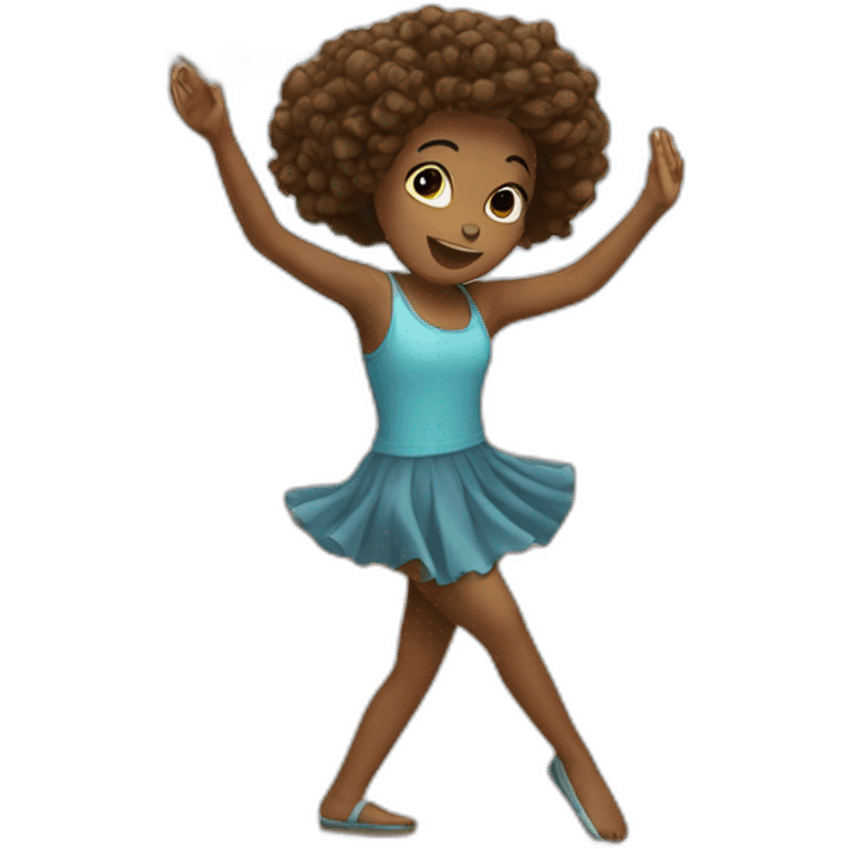 Girl dancing in room emoji