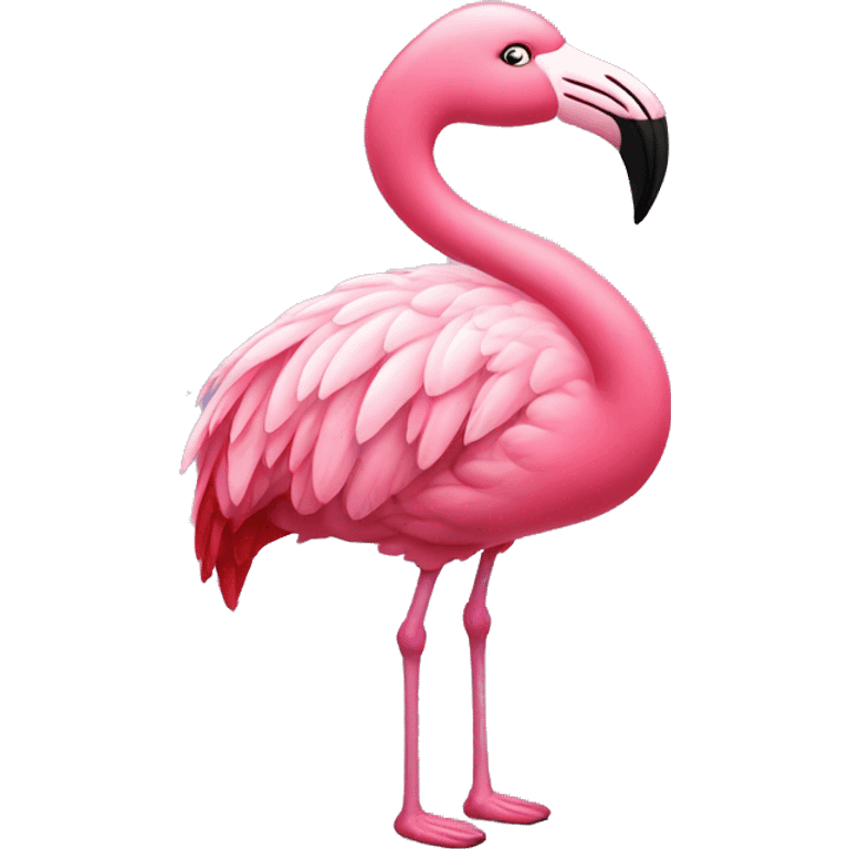 Pink flamingo wearing top shoes emoji