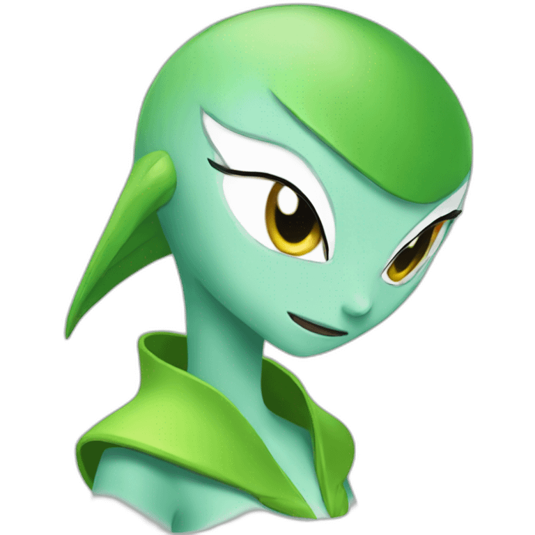 Gardevoir with area bellow neck exposed emoji