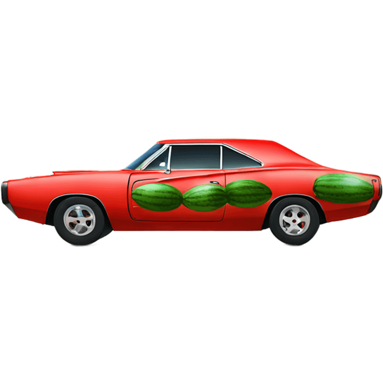 Watermelons Dodge Charger modern emoji