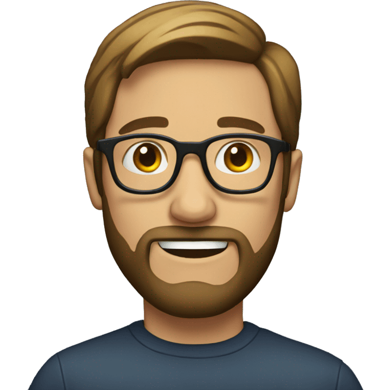 man with beard wearing glasses emoji