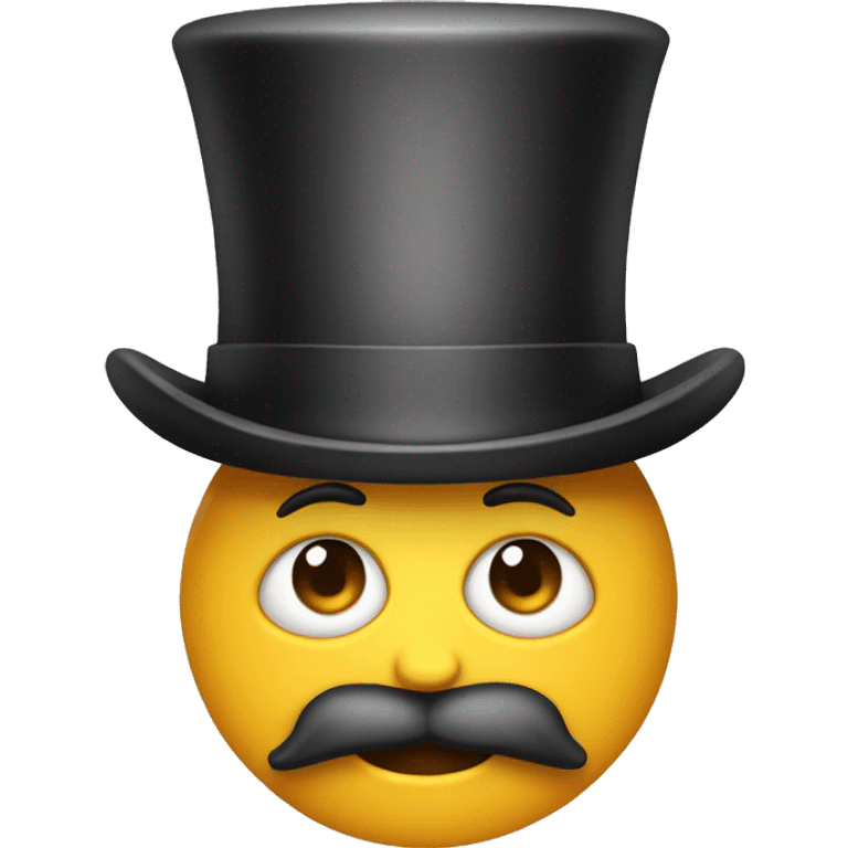 emoji wearing 3 top hats  emoji