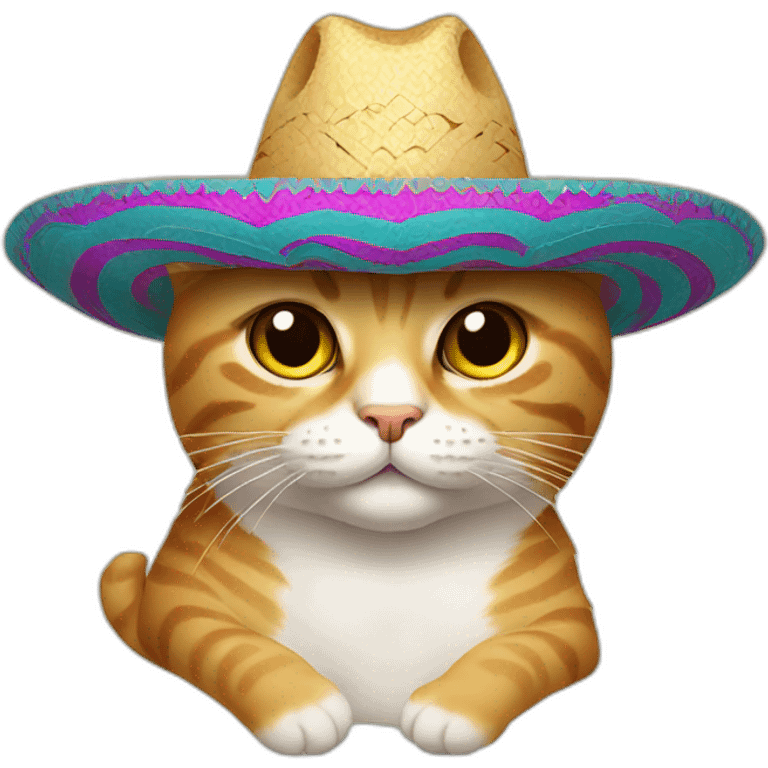 cat with a sombrero on emoji