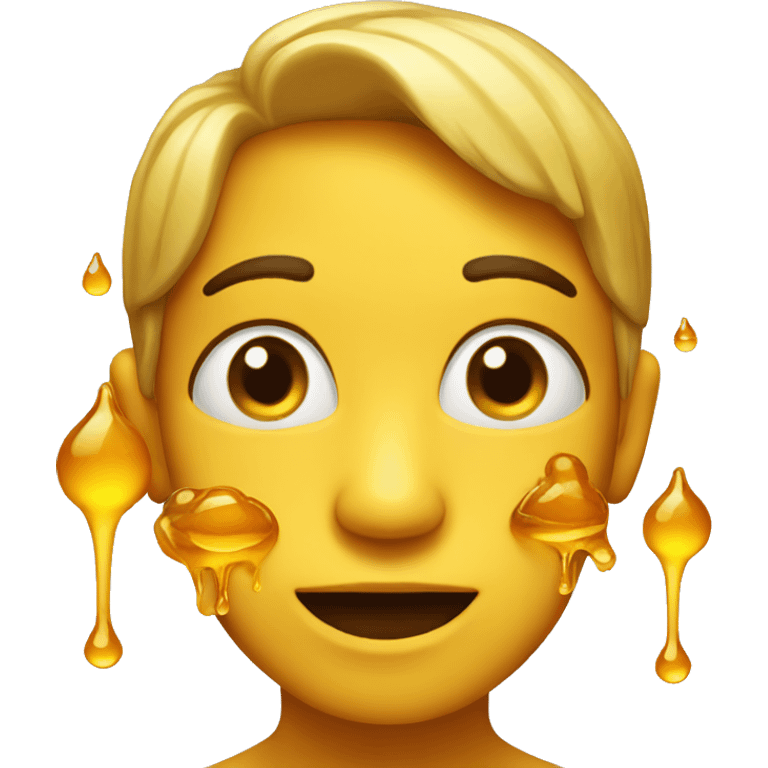 Face dripping with honey emoji