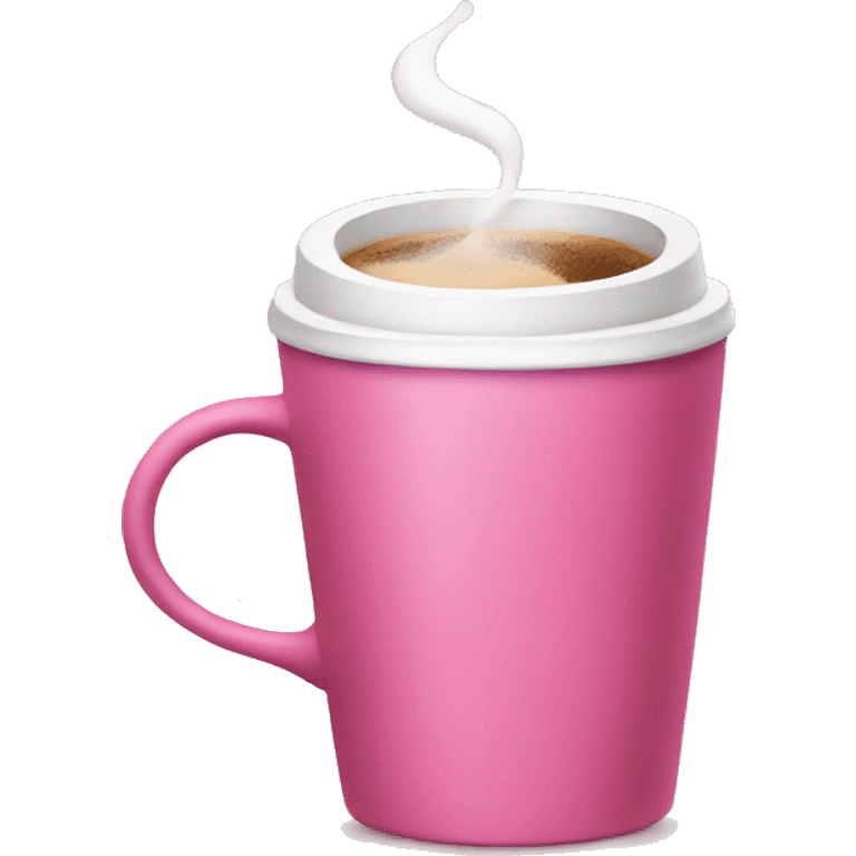 a pink coffee emoji