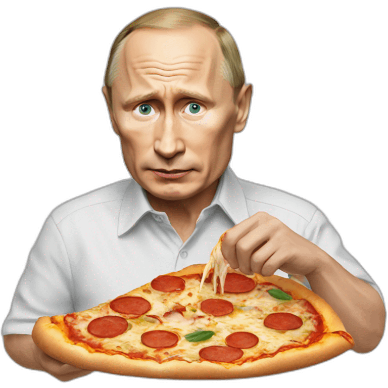 Putin eat pizza emoji