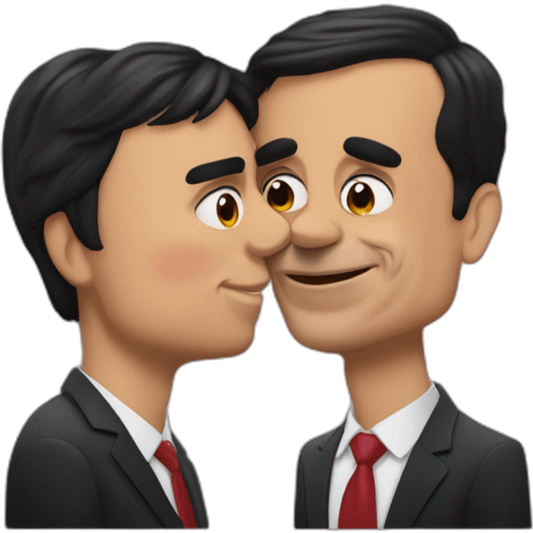 Pedro Sánchez kiss Puigdemont emoji