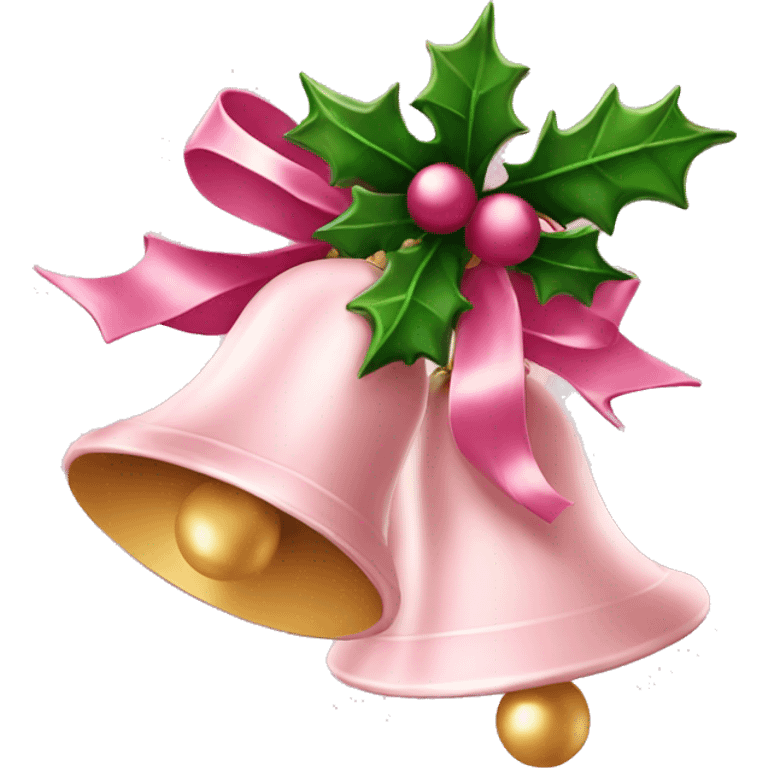 Light pink Christmas bells emoji