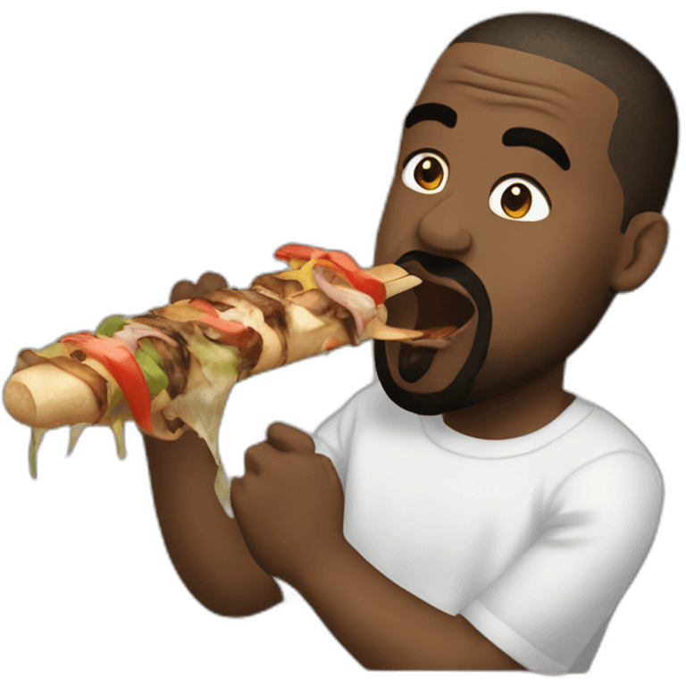 kanye eating kebab emoji