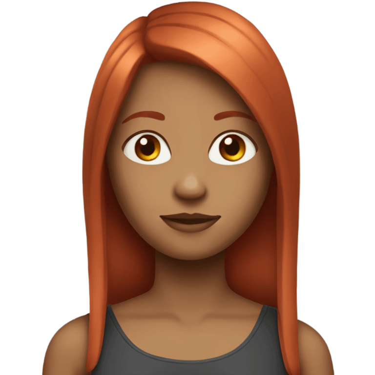 girl with straight medium length red hair emoji