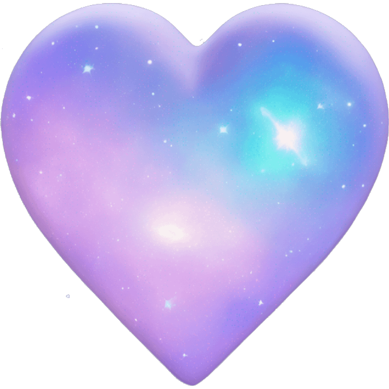 pastel purple and blue galaxy heart emoji