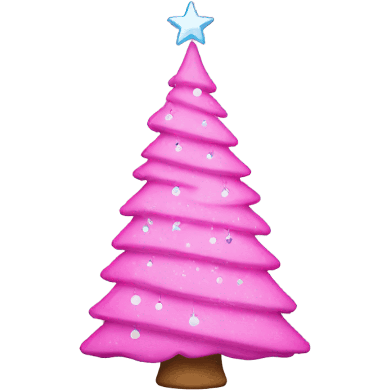 Pink Christmas tree emoji