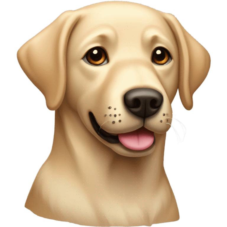 Beige spikey hair Labrador retriever  emoji