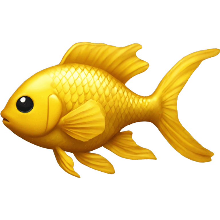 Golden Fish, yellow small for sms text emoji