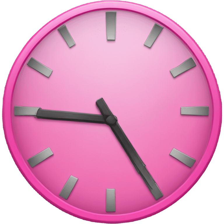 A pink clock, broken emoji