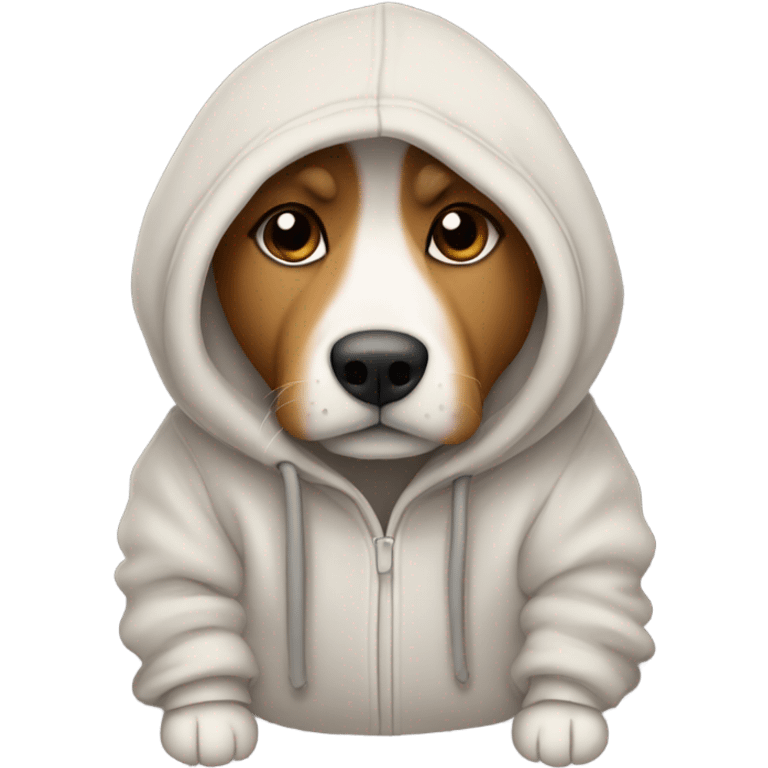 dog wearing a hoodie emoji