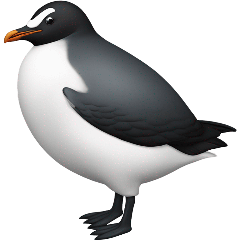 Chubby penguin like seagull emoji