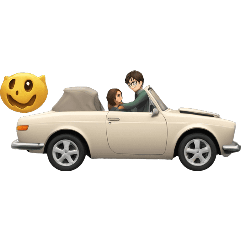 Harry Potter qui conduit une voiture  emoji