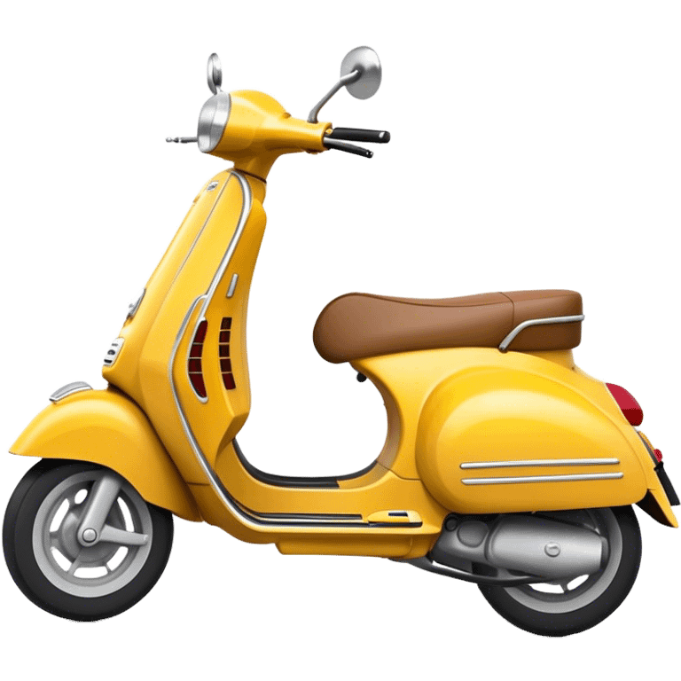 Cinematic Realistic Vespa Pop Culture Emoji, depicted as a sleek vintage scooter symbolizing Italian style rendered with dynamic detail and retro lighting. emoji