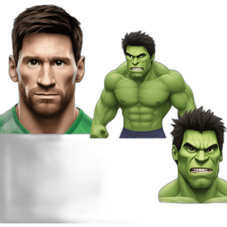 lionel messi as hulk emoji